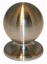 Bouton boule zamak Nickelé mat