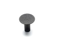 Bouton forge zamak Acier noir mat