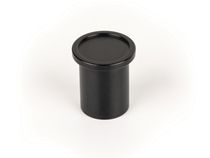 Bouton Round aluminium Noir mat brossé