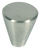 Bouton conique zamak Nickelé satiné