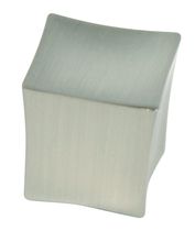 Bouton block carré zamak Inox brossé