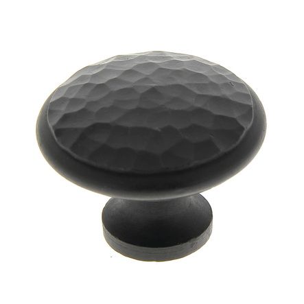 Bouton rond martelé fer